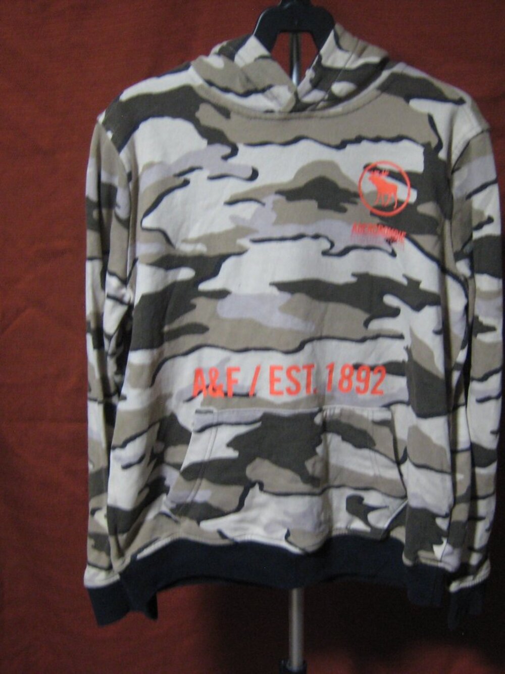 Abercrombie Kids Camouflage Pullover Graphic Hoodie